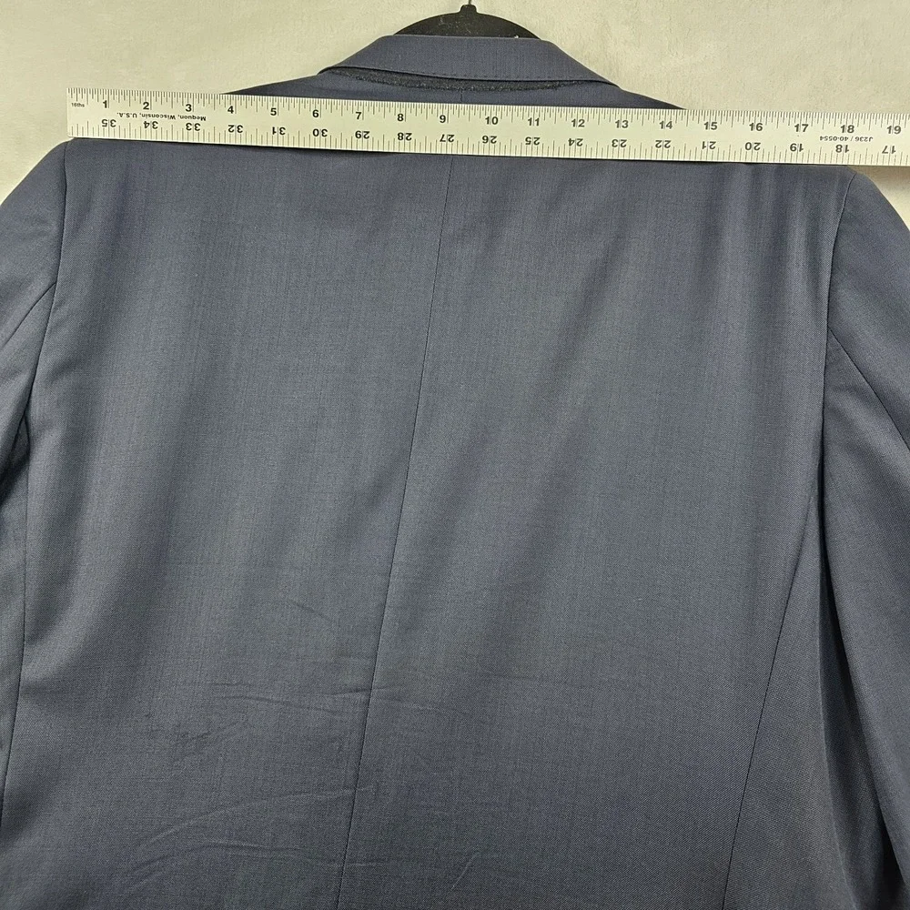 Holland & Sherry Bespoke Blazer Mens 44L Navy Blue Jacket Coat Surgeon Cuffs